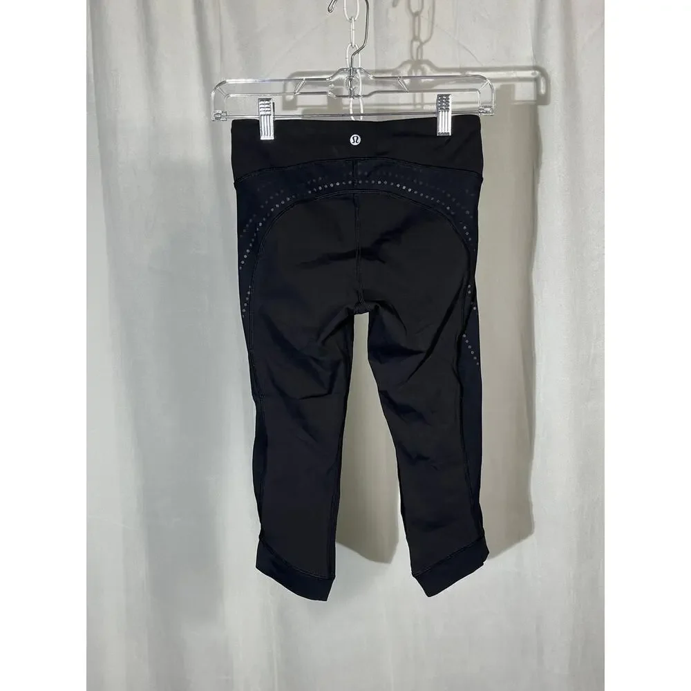Lululemon‎ Stop at Nothing Black Crop.
